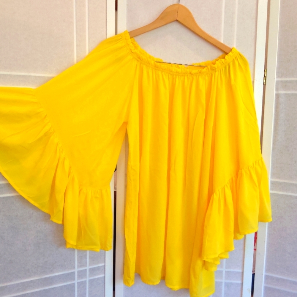 Elan Rayon Yellow Mini Dress